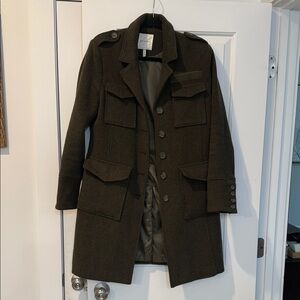Avec Les Filles Dark Green Military Jacket